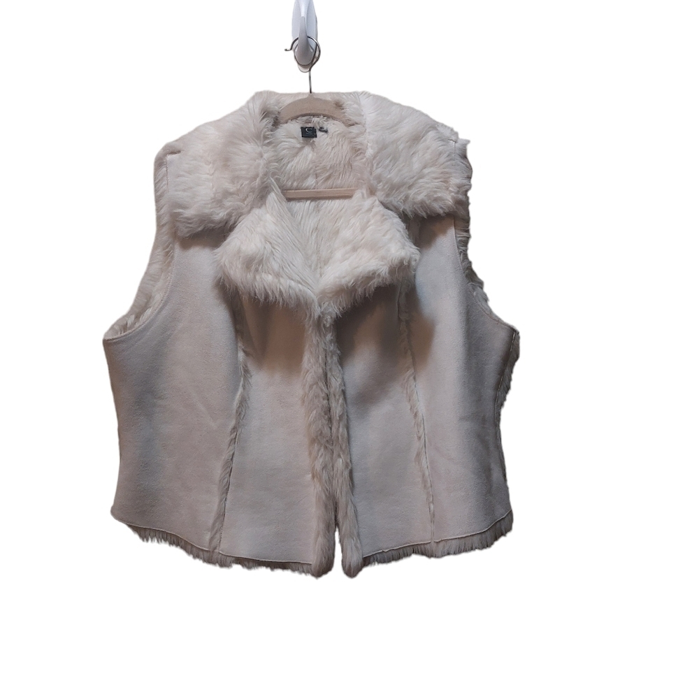 Capri Ladies Sleeveless Faux Fur Casual Vest- size XL